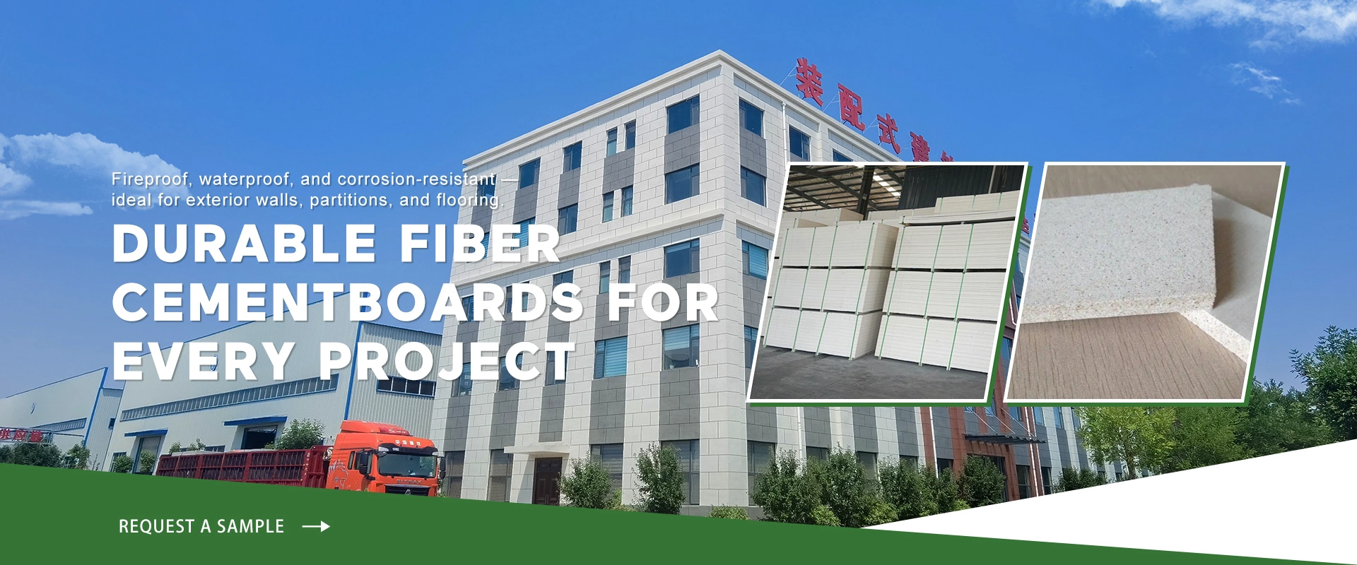 Durable fiber cement board for walls, partitions, and flooring with fireproof and waterproof features