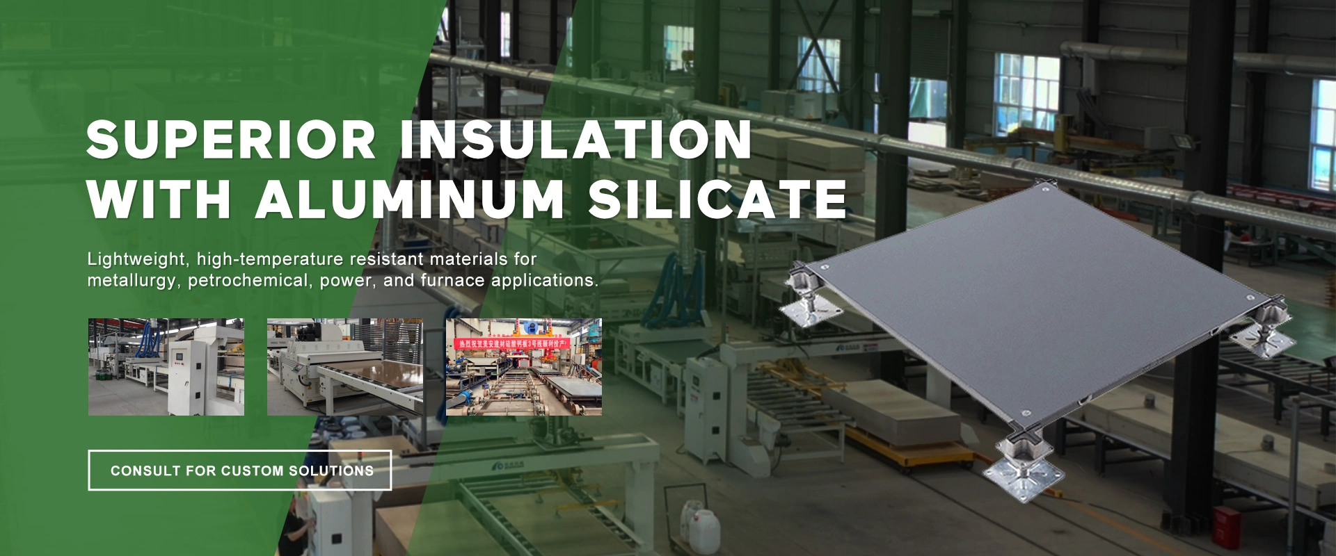 Aluminum silicate insulation products for high-temperature industrial applications